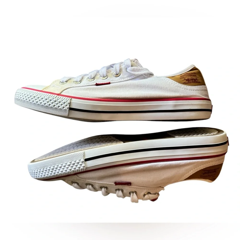 Levi's White and Red Sneakers